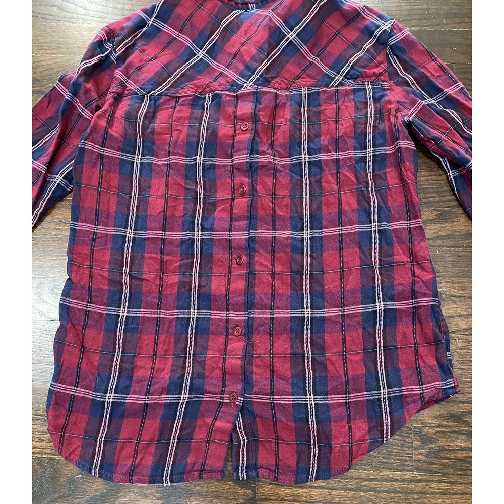 Kut from the Kloth Plaid Button Front & Back Shirt Womens Sz S Long Sleeve Shirt - Picture 6 of 6